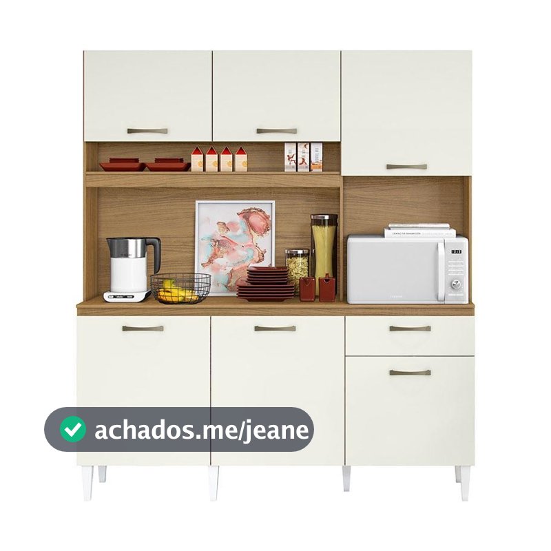 Kit Cozinha Compacta Siena 2000446 Atacama Off White - Aramóveis