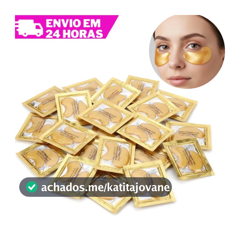 Kit Máscaras Colágeno Trata Olheiras Adesivo Antirrugas Gel Pads Skin Care Tratamento Olhos