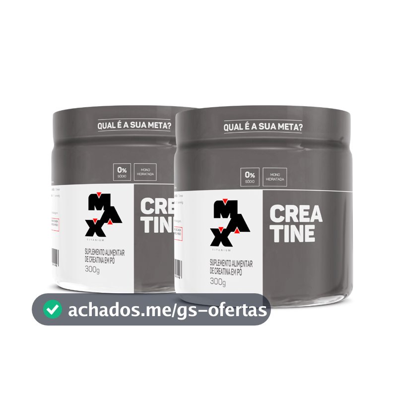 Kit 2 Creatina Max Titanium 300g Pura