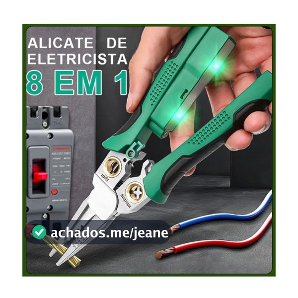 Alicate Eletricista MULTIFUNCIONAL 8 EM 1 Com Medidor De Energia Aço Inoxidável Profissional