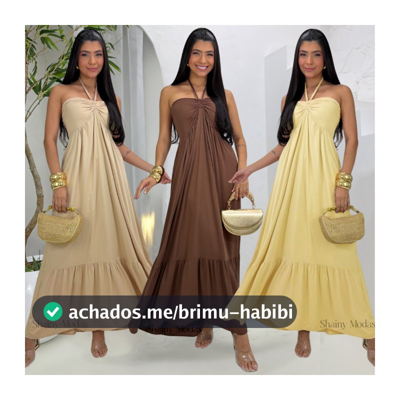 Vestido Longo Tomara que Caia com Amarração - Tendência Verão 2026