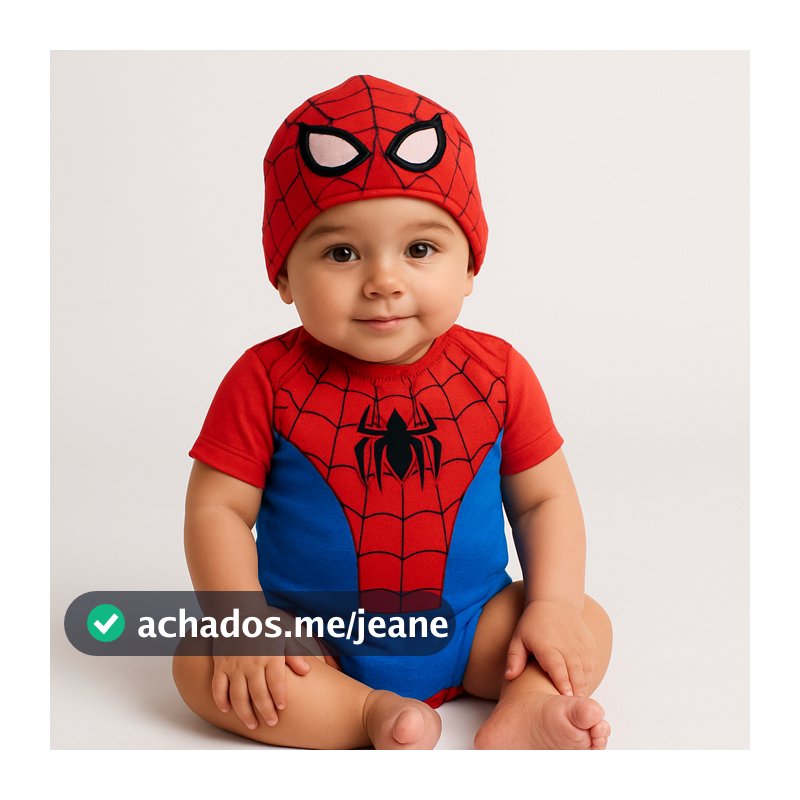 Body Bebê Infantil Mêsversário Temático Homem Aranha Super Confortável Linha Premium