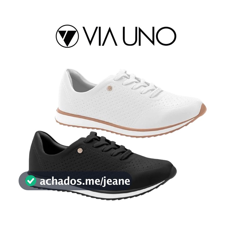 Tênis Jogging Via Uno Casual Básico Original Feminino