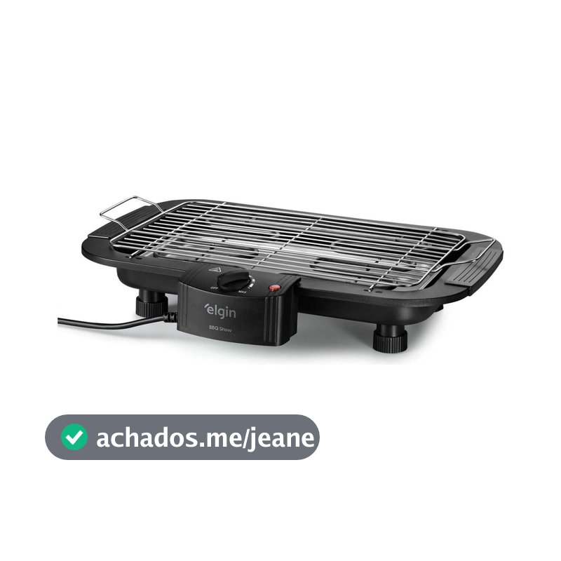 Churrasqueira Elétrica Grill De Mesa Elgin Potente 1800w 127v Cor Preta