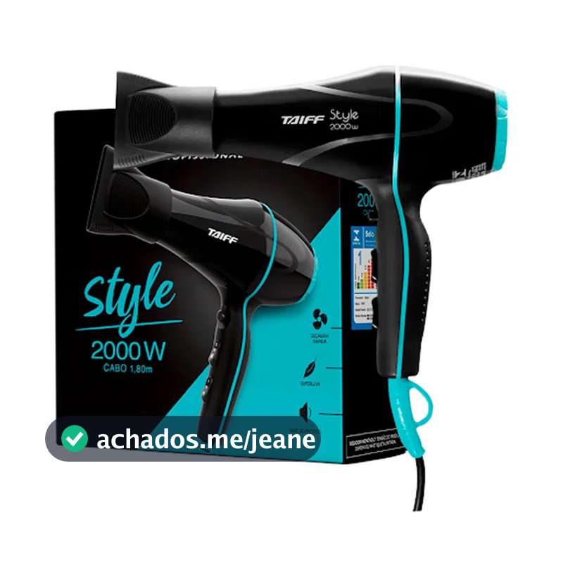 Secador Taiff Style Preto 2000W 127V
