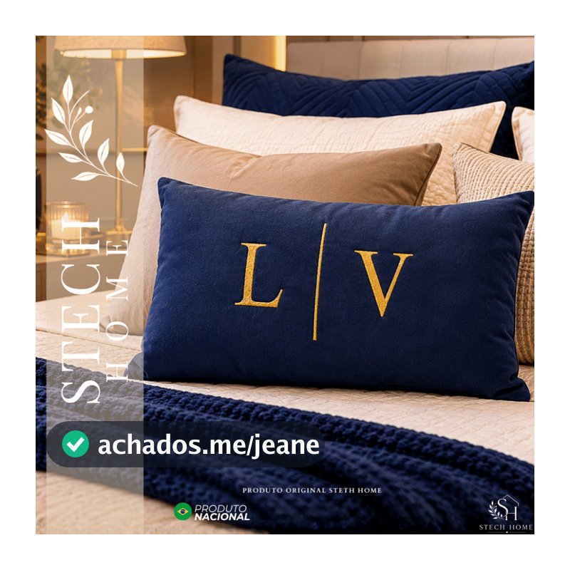 ALMOFADA DECORATIVA COM INICIAL DE CASAL PERSONALIZADA COM BORDADO PREMIUM SUEDE CORES