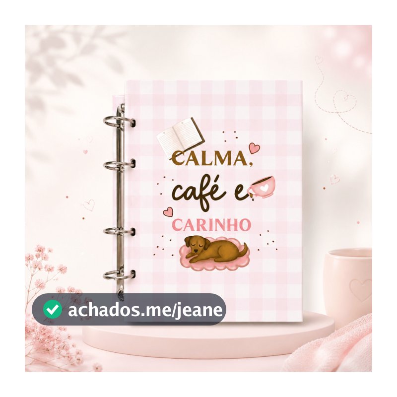 Caderno Colegial Argolado  - Fichário Merci - 80 Folhas Brancas Pautadas na gramatura 90