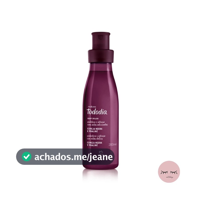 Body Splash Natura Cereja Negra e Praline 200ml