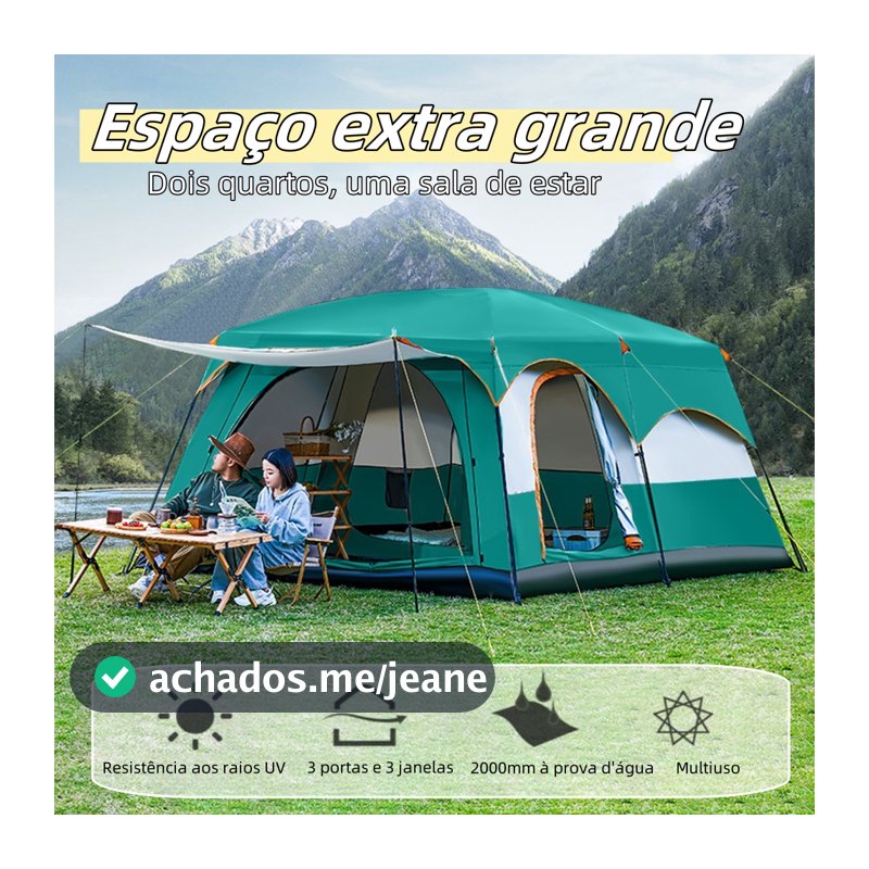 Barraca Camping Acampamento Grande Varanda Portátil para Piquenique ao Ar Livre Impermeável
