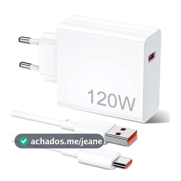 Carregador rápido de 120W 67W com 6A USB C cabo 1M para Mi Turbo Charge Turbo Power Cabo USB + Cabo Tipo C