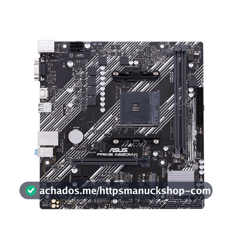Placa Mãe Asus para AMD AM4 Prime A520M-K 2xDDR4 mATX - 90MB