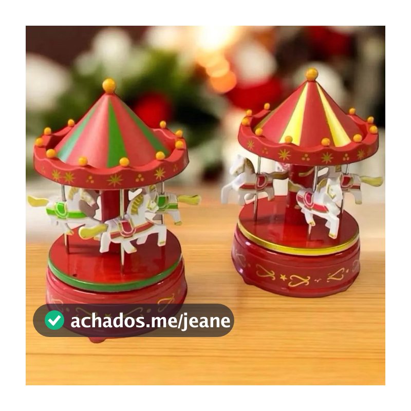 Carrossel Musical de natal Plastico 17x11cm TOYKO DESIGN