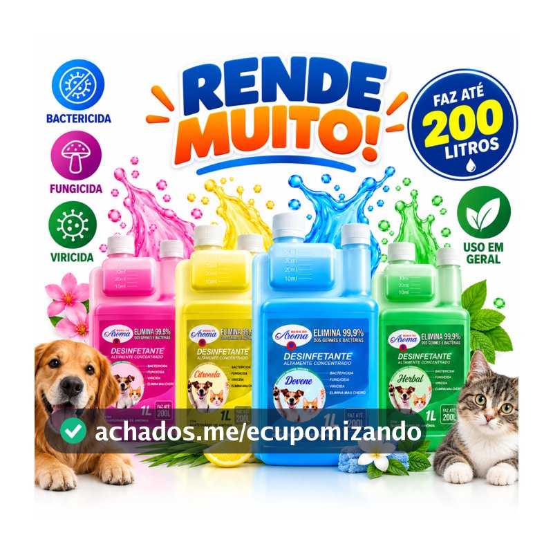 Desinfetante Super Concentrado Eliminador de Odores Herbal Floral Citronela Dovene +15 Desinfetante Pet