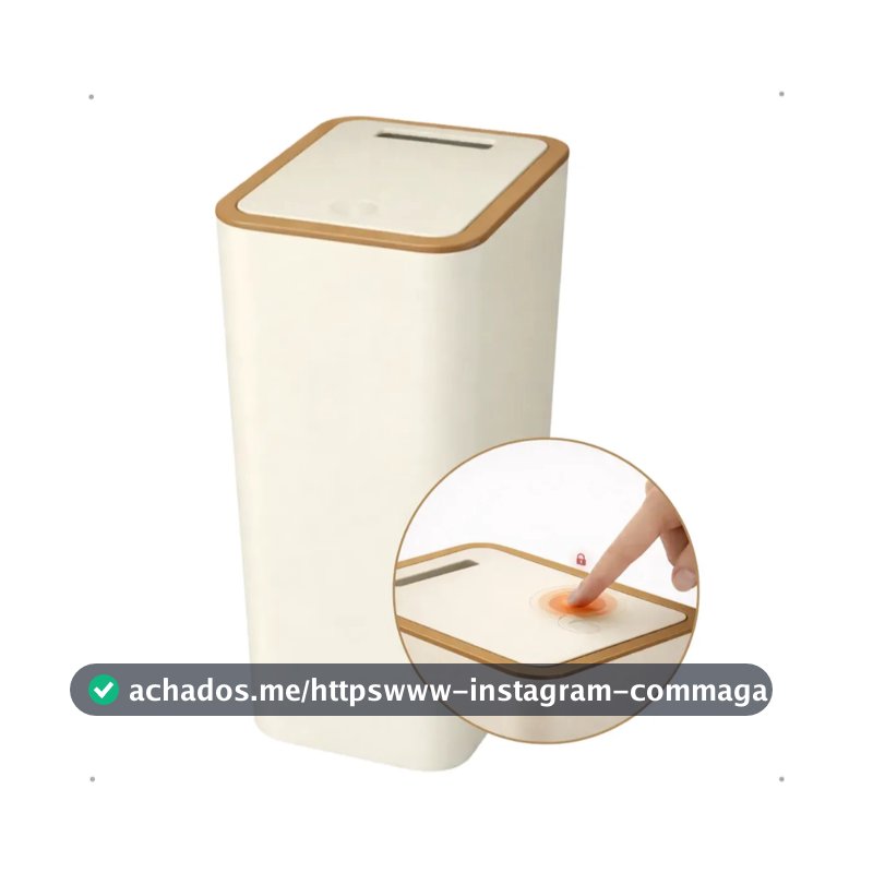 Lixeira Cesto Banheiro Cozinha Click - Travamento 10 Litros