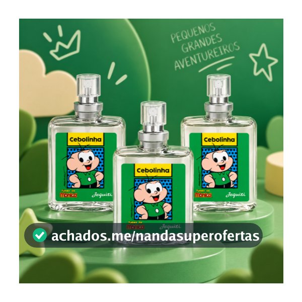 Kit Colônia Masculino Cebolinha 3 Unidades 25ml Perfume Infantil Aroma Fresco Turma da Mônica