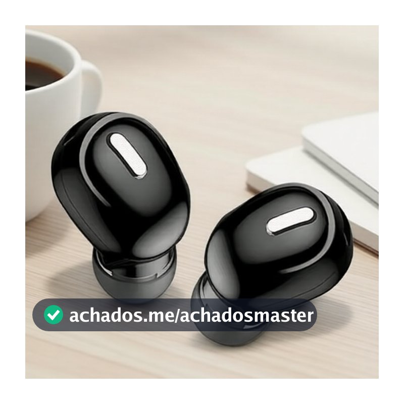 Fones de Ouvido Intra-Auriculares Bluetooth Mini TWS, Cancelamento de Ruído, Esportivos, Microfone Embutido, Sem Fio