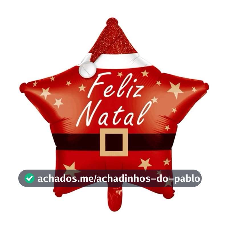 10 Balão Metalizado Estrela Vermelha Com Cinto Feliz Natal Festa e Decoração papai noel ano novo