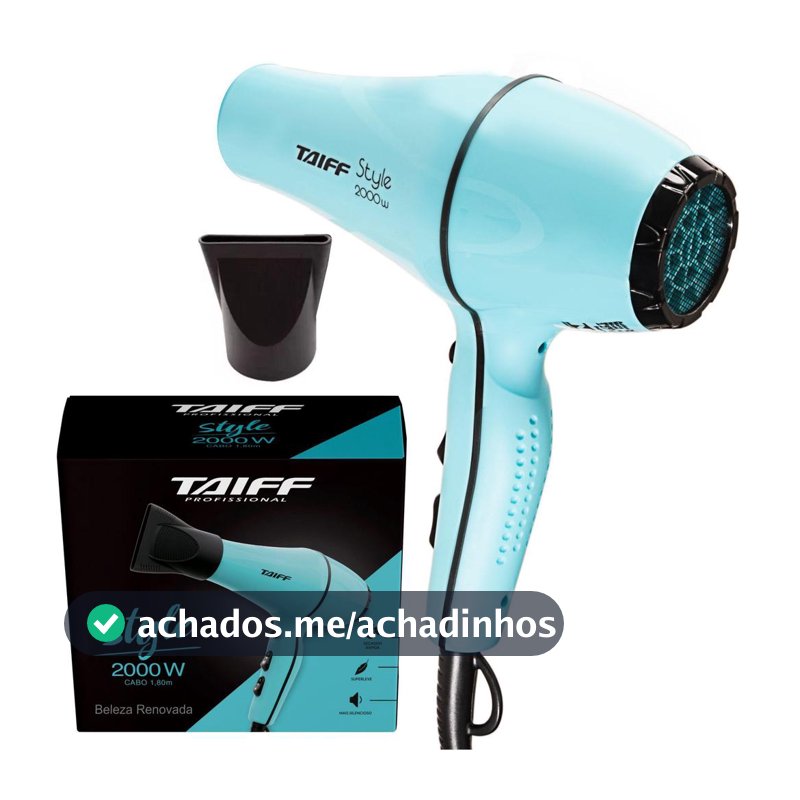 Secador De Cabelo Taiff Style Azul Tifanny Original 2000 W