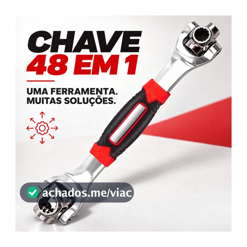 Chave Multiuso Coroa do Role  48 Em 1  chave Soquete  360º Chave Grifo Universal Chave Grifo