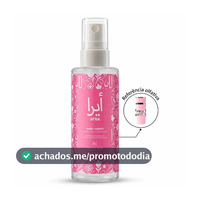 Body Splash Árabe Ayra 200ml-  Fragrância Floral e Gourmand com notas de Orquídea e Tangerina