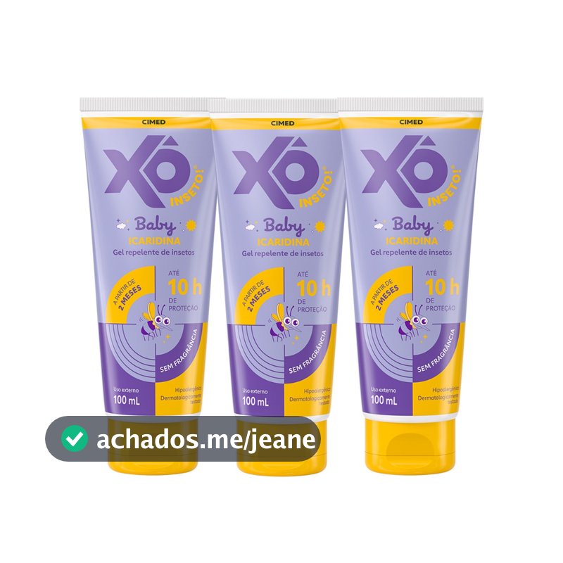 Kit 3 Und Repelente Xô Inseto Baby Icaridina Gel 100ml