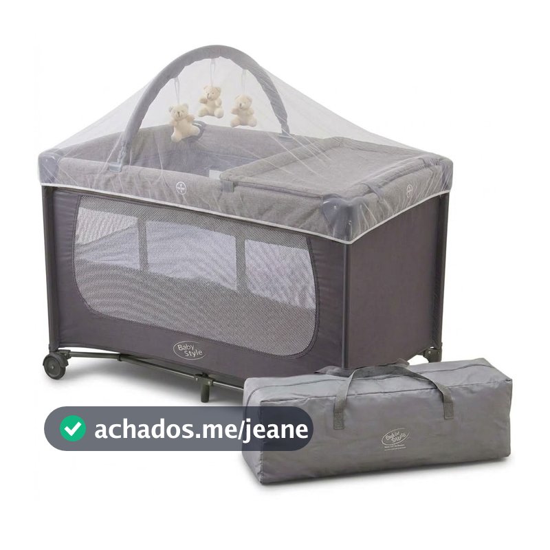 Berço de Bebê Portatil Joly Mosquiteiro e Trocador Acoplado Desmontavel Mobile Brinquedo Viagem
