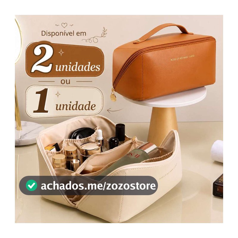 2/1 PCS Bolsa Necessaire Feminino Cosmético De Couro PU De Grande Capacidade Em Alto Qualidade