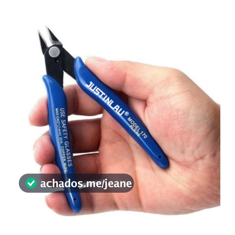 Alicate De Corte Rente Diagonal Zero 170 Azul Afiado Para Eletrônica Precisão Isolado Fios Plato 132