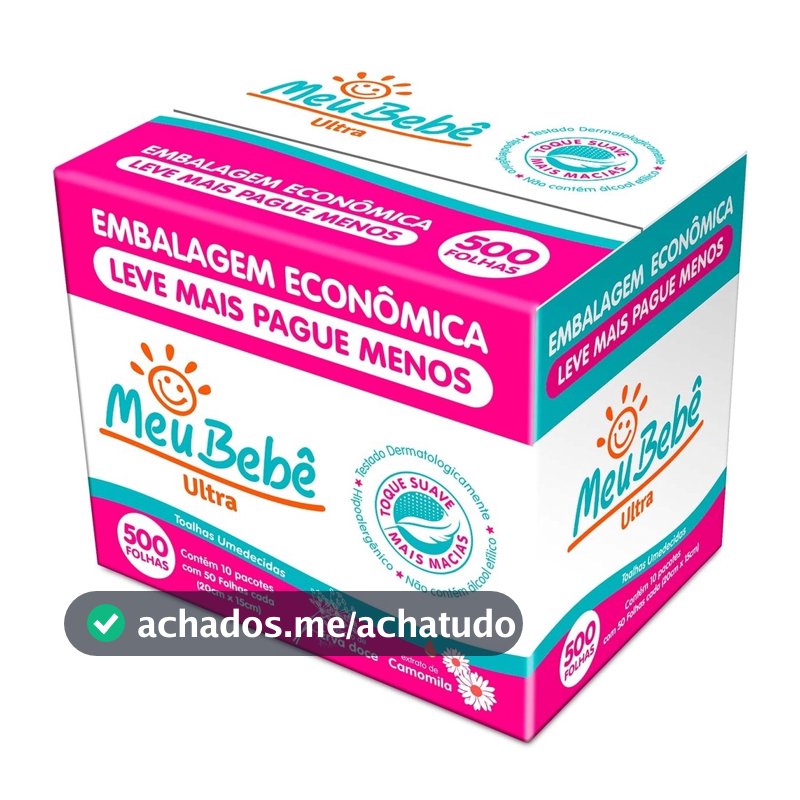 Toalha Umedecida Meu Bebê Ultra 500 Folhas