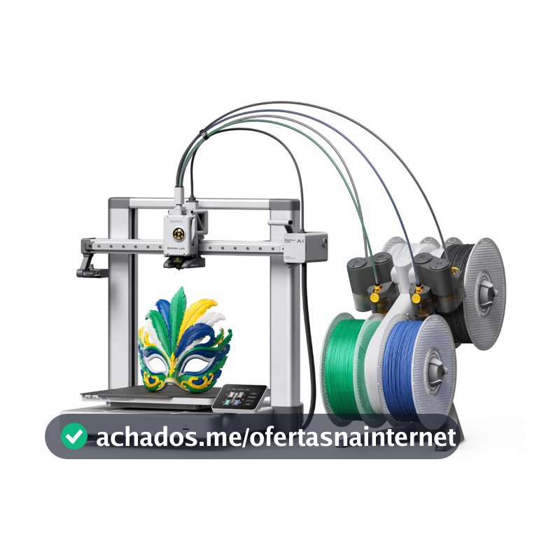 Impressora 3D Bambu Lab A1 Combo Equipada com AMS Lite, Versão Bivolt de Alta Velocidade
