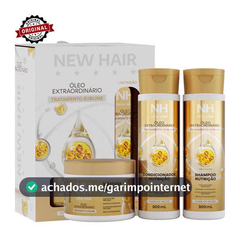 Kit Capilar Óleo Extraordinário NEW HAIR (3 itens) - Shampoo, Condicionador e Máscara