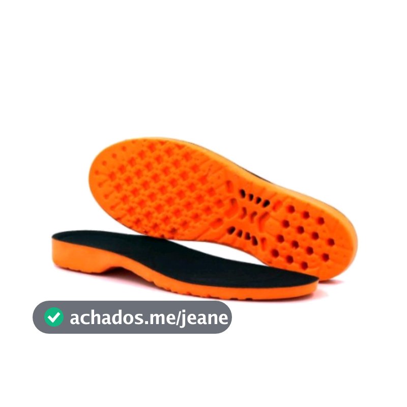 Palmilha em Gel PU 1 Par Ortopédica Anatômica Extra Macia Anti Impacto para Coturnos e Botas de Segurança 35 ao 45