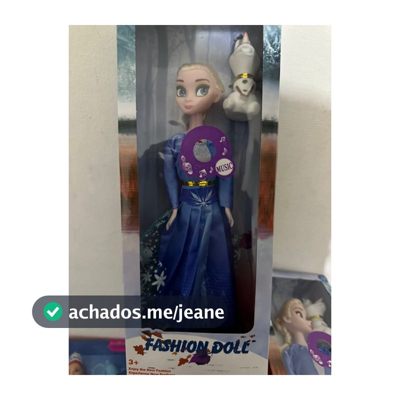 Brinquedo infantil boneca frozen música com pinguim