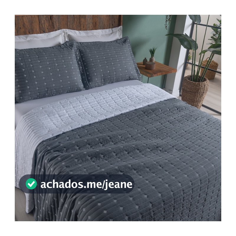 Cobre Leito Decor micropercal 200 fios cobre leito bordado e  porta travesseiro com debrum