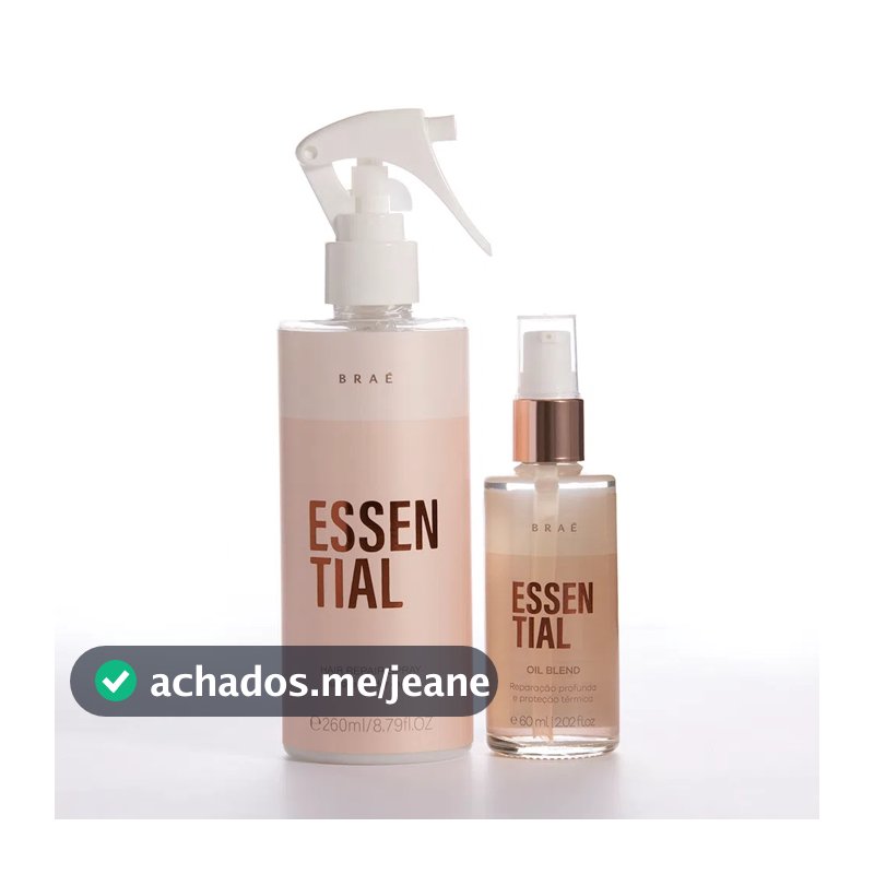 Kit Braé Essential Leave-in Spray 260ml + Óleo Capilar 60ml