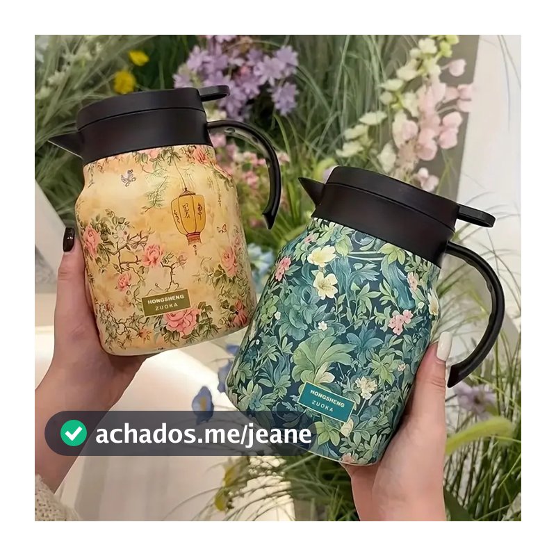 Chaleira térmica de chá de aço inoxidável-Formato Redondo para Casa e Escritório