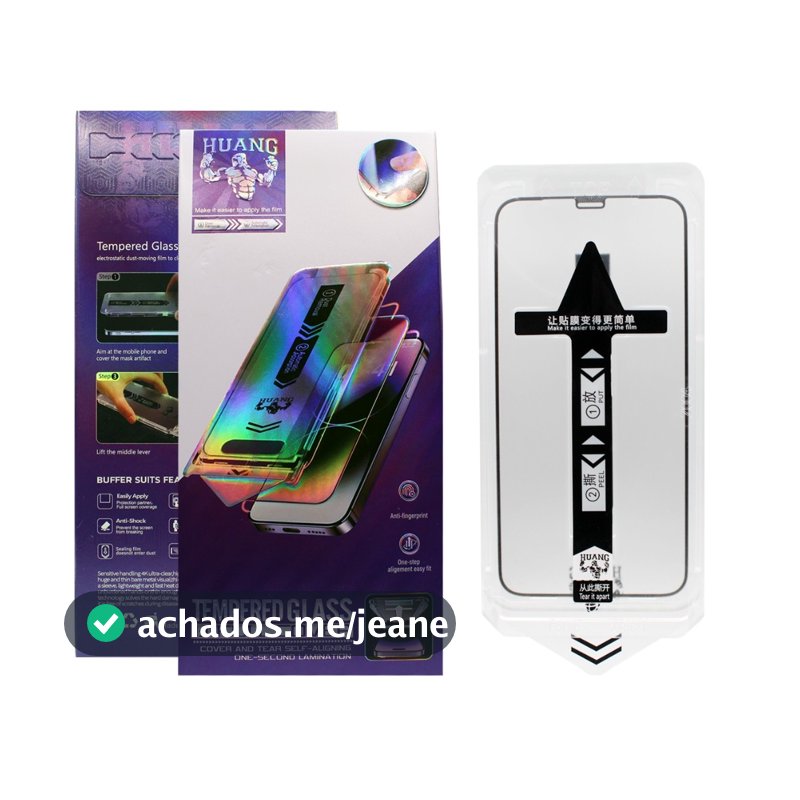 Película Premium Huang Magic Box Full Cover Brilho HD iPhone 18 17 16 15 14 13 12 11