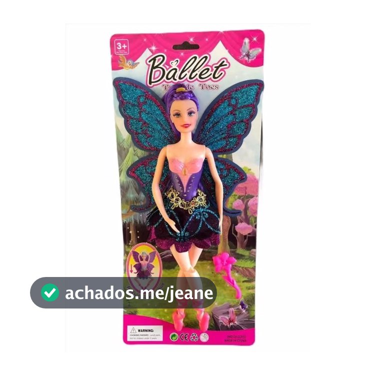 Brinquedo deBoneca Fada Ballet  Bailarina Articulada Linda presente