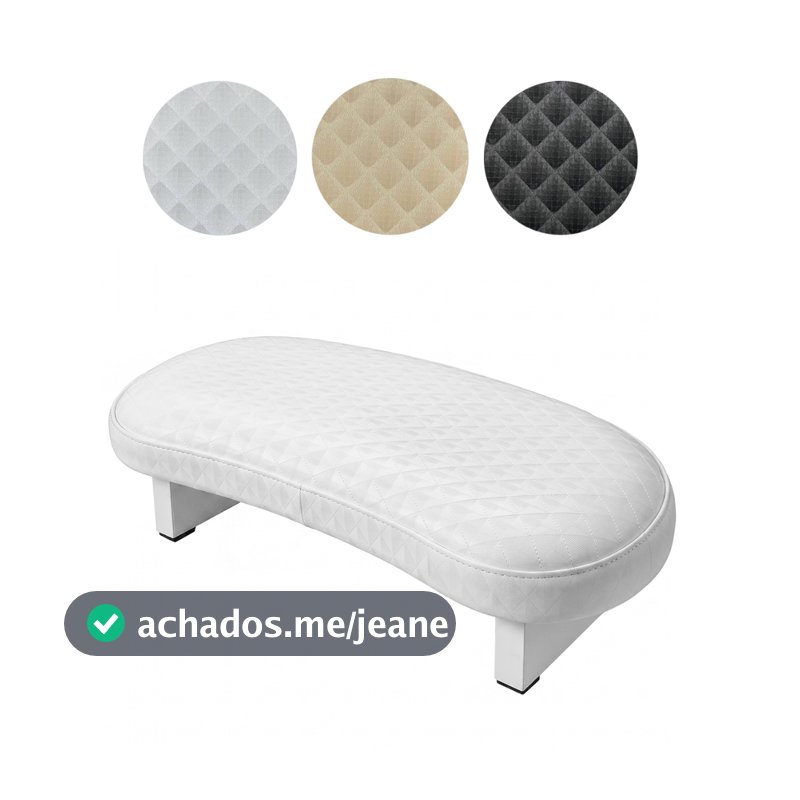 Apoio de Braço Ergonômico Para Manicure Acolchoado Branco Alta Qualidade