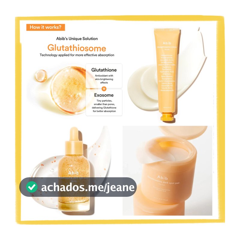 [Abib] Tubo Creme Glutatiossoma 75ml | Sérum 50ml Almofada 60p