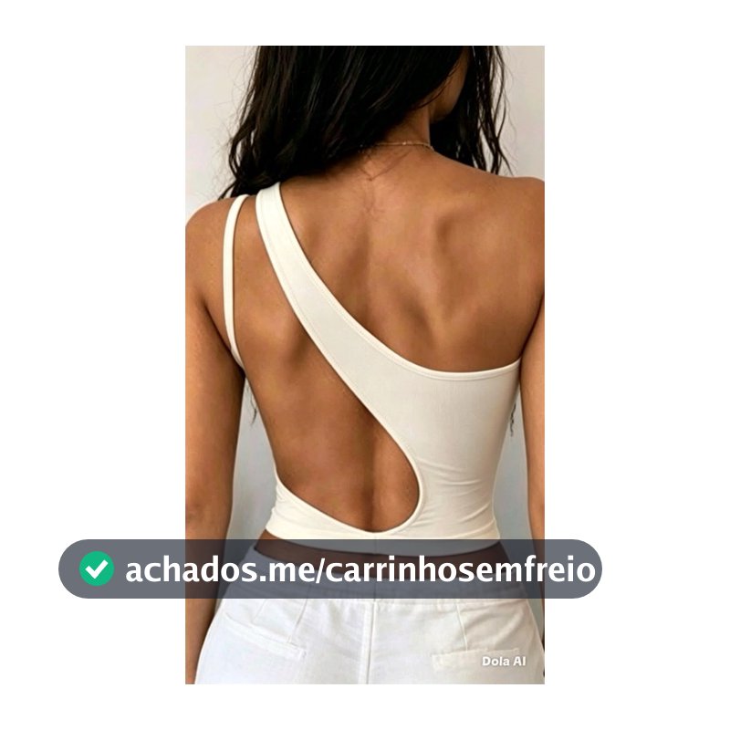 Blusa poliamida cropped mula nula manca um ombro só fenda costas decote corselet feminino moda blogueira