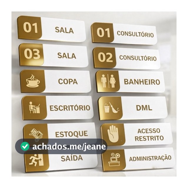 Kit 4 6 8 10 Placas de Porta Personalizadas Consultório Sala Banheiro Acrílico Espelhado MDF