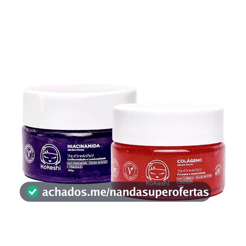 Kit Skin Care Geleia facial Colágeno e Niacinamida Kokeshi