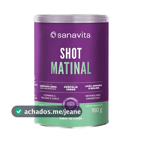 Shot Matinal Sanavita Vitamina C Própolis Gengibre Minerais Sabor Limao 150g