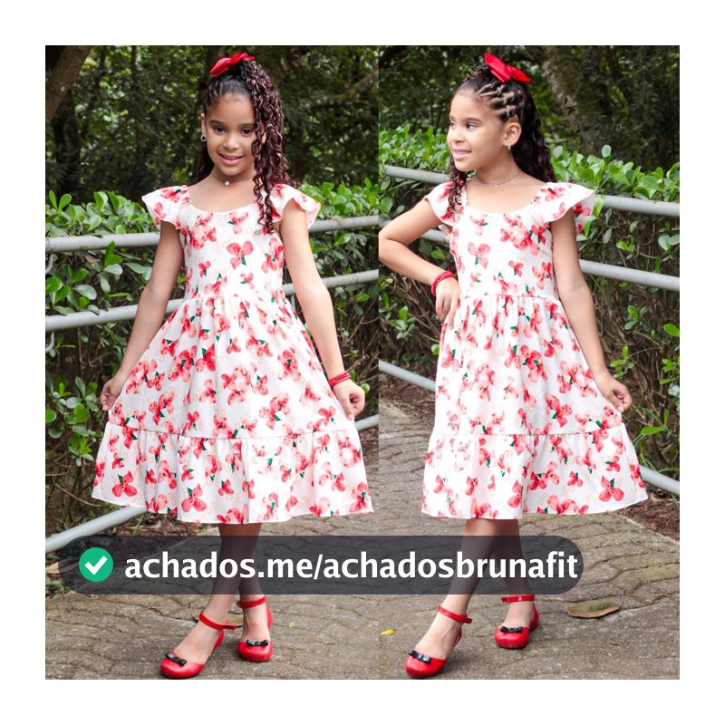 Vestido menina De criança infantil rodado, alcinha babadinho Tecido crepinho estampado lisos caual festa moda verão