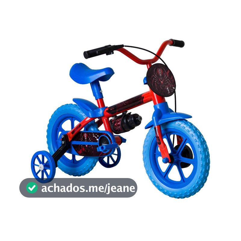 Bicicleta Infantil Aro 12 Rodinhas de Apoio Cestinha Rodinha Quadro em Aço Banco Regulável