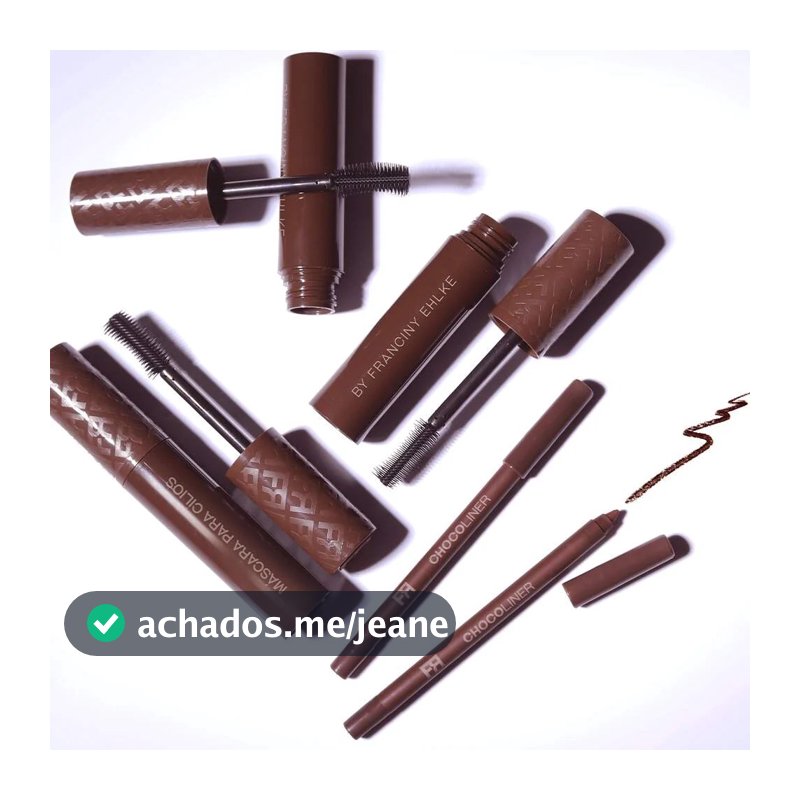 Kit Máscara de Cílios Marrom + Lápis de Olhos 2 Peças Maquiagem