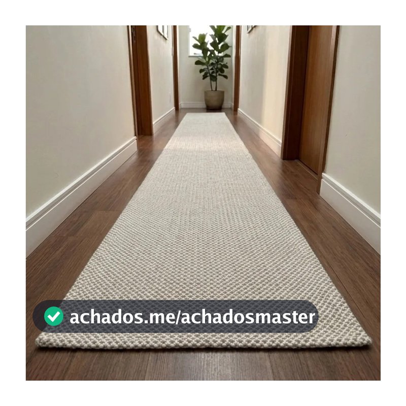 Tapete Passadeira Asteca Areia Tear Decorativo 3m X 70cm Algodão