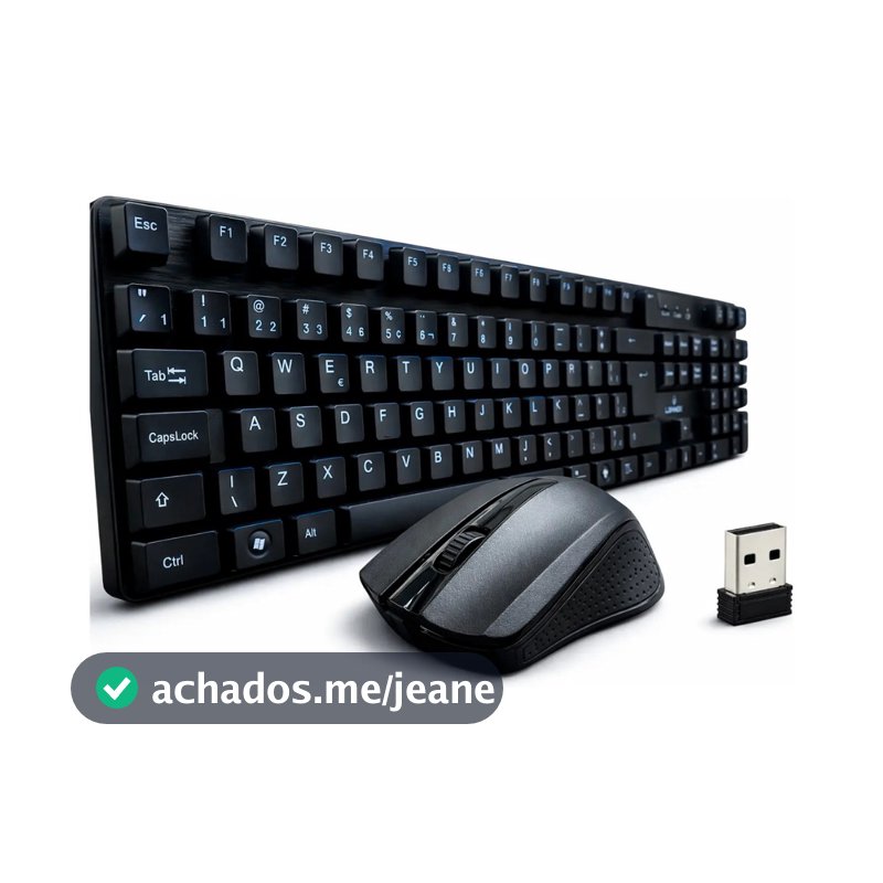 Teclado e mouse sem fio wirelles 2.4ghz teclas altas para computador all in one PC notebook adaptador usb