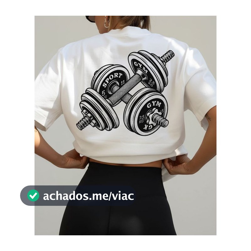 Camiseta camisa 100% Algodão Feminina Over Blusa Estilosa Treino Academia Musculação Fitness Pesinho